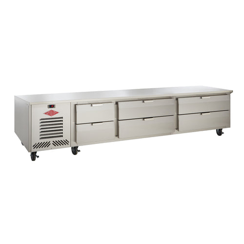 Utility Refrigerator LHR-102-6D-EM 120" Chef Base