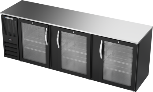 Beverage-Air BBN94HC-G-B 94" Glass Door Back Bar Cooler