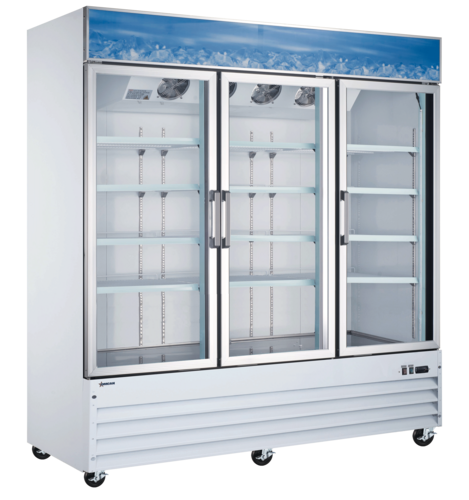Omcan 50052 78 1/4" 3 Section Refrigerated Merchandiser