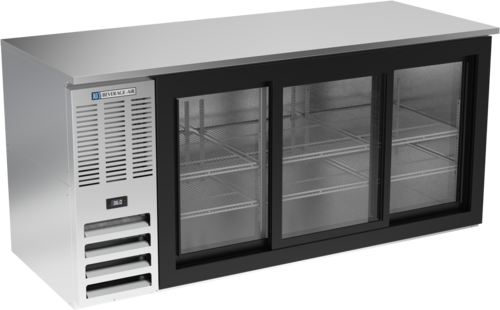 Beverage-Air BB72HC-GS-S 72" Glass Door Back Bar Cooler