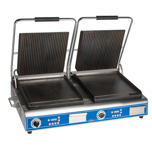 Globe GPGSDUE14D 27 1/2" Panini Grill