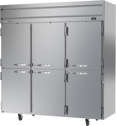 Beverage-Air HRS3HC-1HS 78" 3 Section Solid Door Reach-In Refrigerator