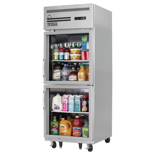Everest ESGRH2 29 1/4" 1 Section Glass Door Reach-In Refrigerator