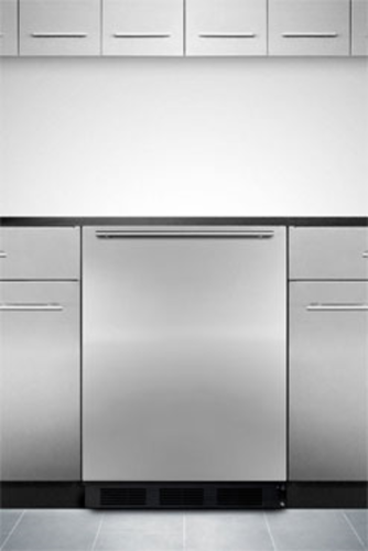 Summit FF7BKBISSHH 23 5/8" Solid Door Undercounter Refrigerator