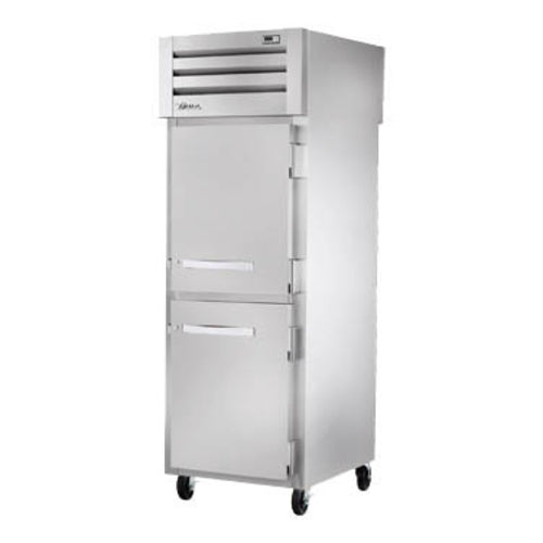 True STG1RPT-2HS-1G-HC 27 1/2" 1 Section Solid & Glass Door Pass-Thru Refrigerator