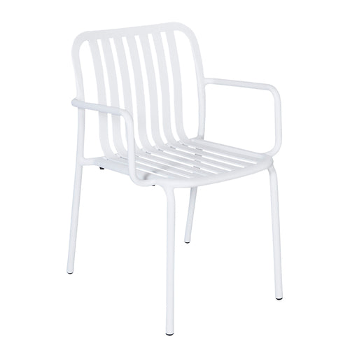 BFM Seating PHKWAC-WH 21 1/2" Patio Chair