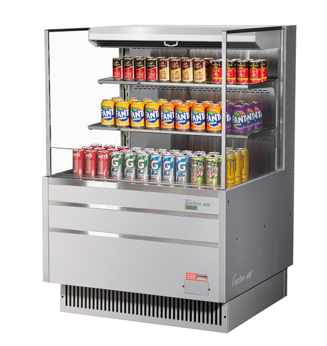 Turbo Air TOM-36L-UF-S-3S-N 34 3/4" Open Air Merchandiser
