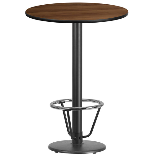 Flash Furniture XU-RD-30-WALTB-TR18B-3CFR-GG Dining Table