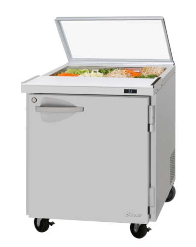 Turbo Air PST-28-N-GL 28" 1 Door 9 Pan Sandwich / Salad Prep Table
