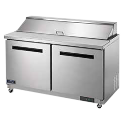 Arctic Air AST60R 61 1/4" 2 Doors 16 Pan Sandwich / Salad Prep Table