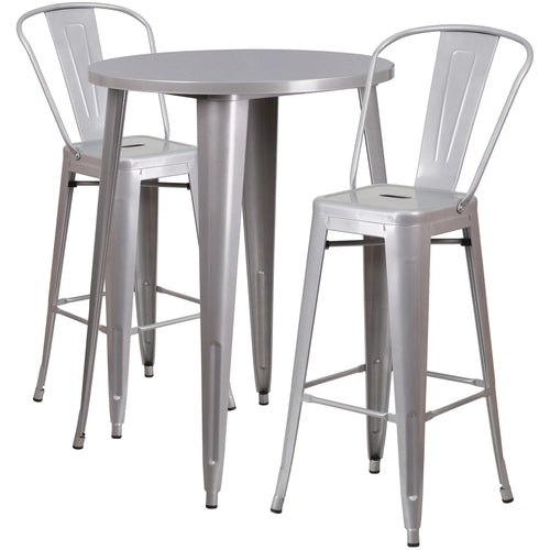 Flash Furniture CH-51090BH-2-30CAFE-SIL-GG Patio Dining Set