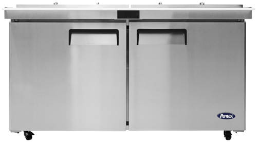 Atosa MSF8307GR-NTCV 60 1/4" 2 Doors 24 Pan Mega Top Sandwich / Salad Prep Table