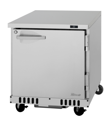 Turbo Air PUR-28-FB-N 27 1/2" Solid Door Undercounter Refrigerator