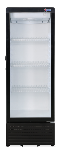 Omcan 47586 21 1/8" 1 Section Glass Door Reach-In Refrigerator