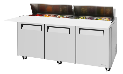 Turbo Air MST-72-18-N 72 5/8" 3 Doors 19 Pan Sandwich / Salad Prep Table