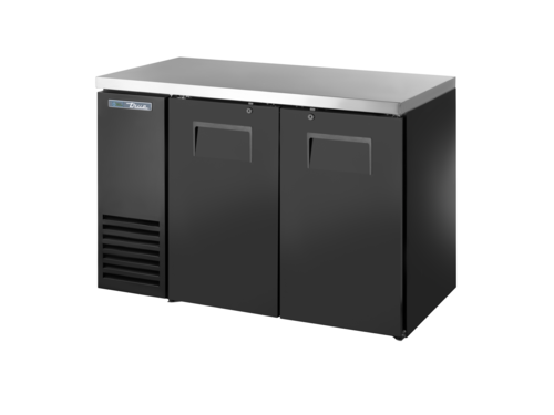 True TBB24-48-2S-Z1-SFT-B-1 48 1/8" Solid Door Back Bar Cooler
