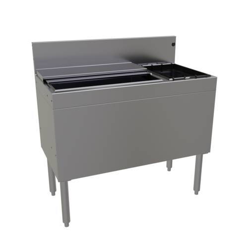 Glastender CBA-36R-CP10-ED 36" Underbar Ice Bin / Cocktail Station