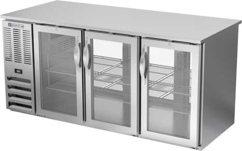 Beverage-Air BB72HC-FG-PT-S 72" Glass Door Back Bar Cooler