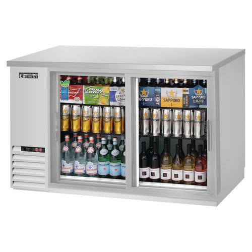 Everest EBB59G-SD-SS 57 3/4" Glass Door Back Bar Cooler