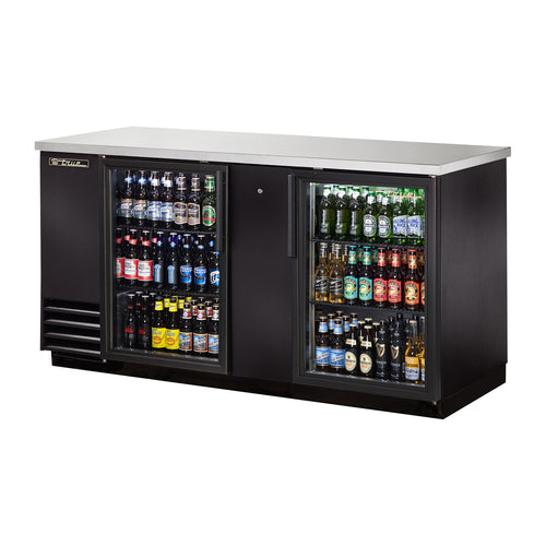 True TBB-3G-HC-LD 69 1/8" Glass Door Back Bar Cooler