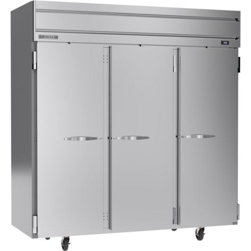 Beverage-Air HF3HC-1S 78" 3 Section Solid Door Reach-In Freezer