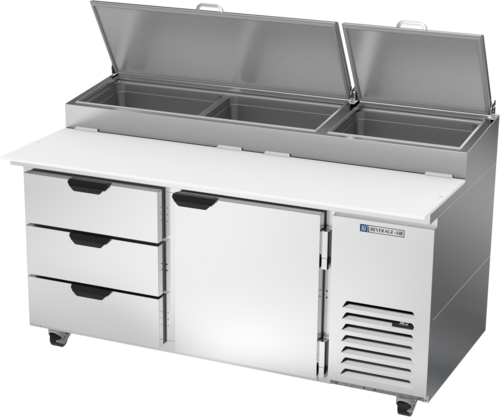 Beverage-Air DPD67HC-3 67" 2 Doors Pizza Prep Table