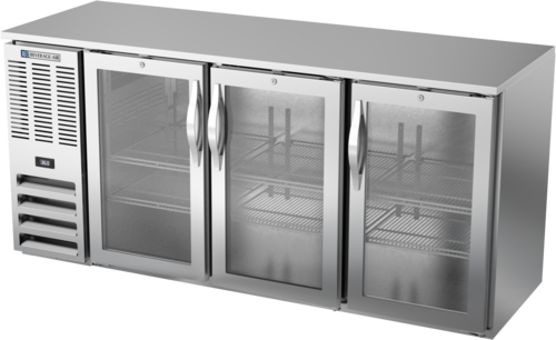 Beverage-Air BBN72HC-G-S 72" Glass Door Back Bar Cooler