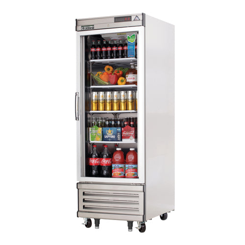 Everest EBGR1 27" 1 Section Glass Door Reach-In Refrigerator