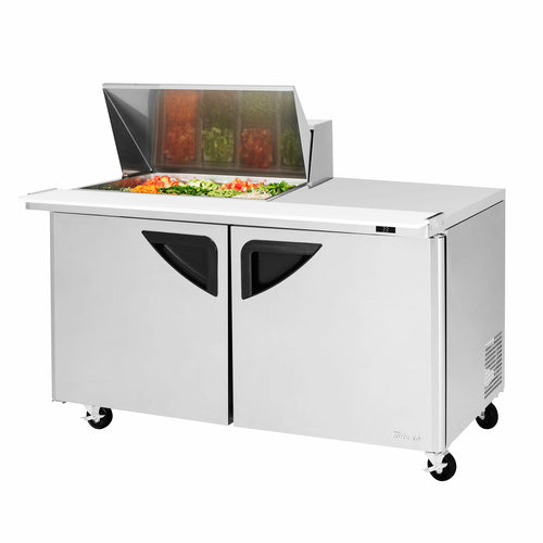 Turbo Air TST-60SD-12M-N(-LW) 60 3/8" 2 Doors 12 Pan Mega Top Sandwich / Salad Prep Table