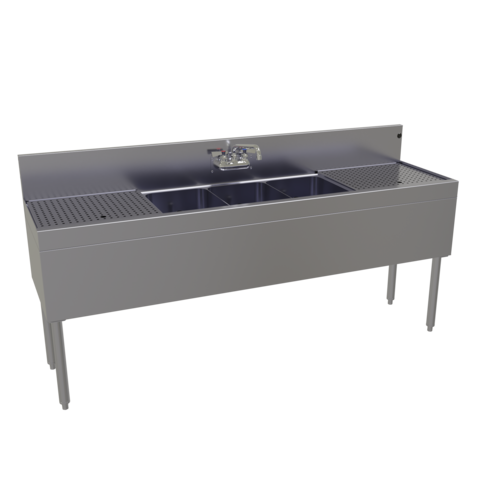 Glastender TSA-72-S 72" Underbar Sink