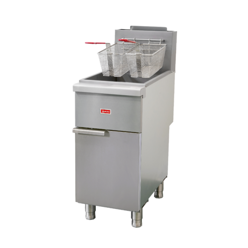 Omcan 48307 21" 80 lb Gas Floor Fryer