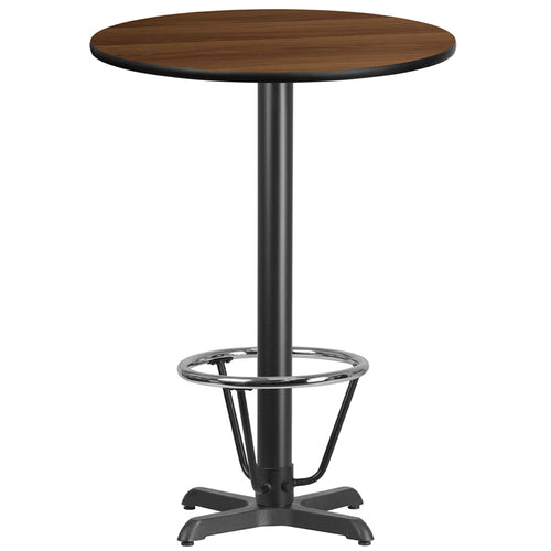 Flash Furniture XU-RD-30-WALTB-T2222B-3CFR-GG Dining Table