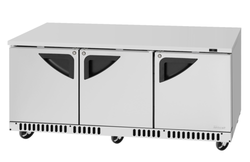 Turbo Air TUR-72SD-FB-N 72 5/8" Solid Door Undercounter Refrigerator
