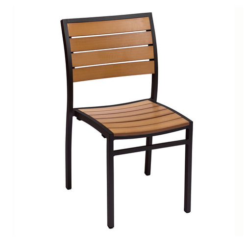 BFM Seating PH102CTKBL 18 1/2" Patio Chair