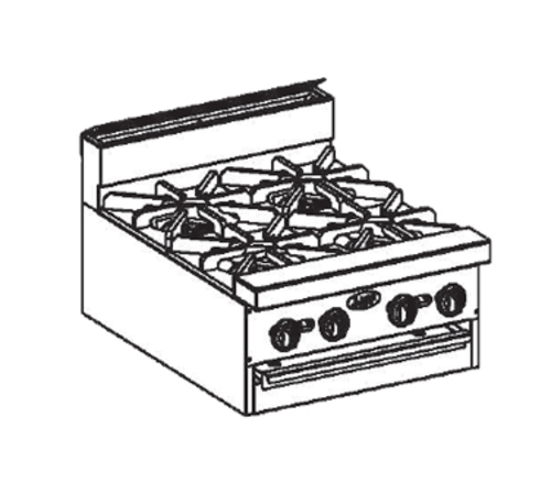 Jade Range JBR-12-M 72" Gas Restaurant Range