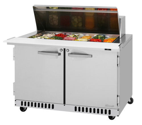Turbo Air PST-48-18-FB-N 48 1/4" 2 Doors 18 Pan Mega Top Sandwich / Salad Prep Table