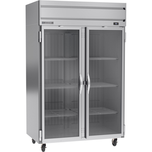 Beverage-Air HR2HC-1G 52" 2 Section Glass Door Reach-In Refrigerator