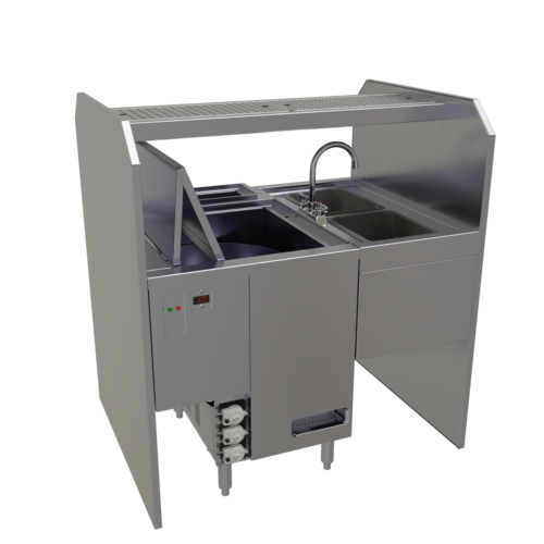 Glastender PSD-42L 42" Underbar Ice Bin / Cocktail Station