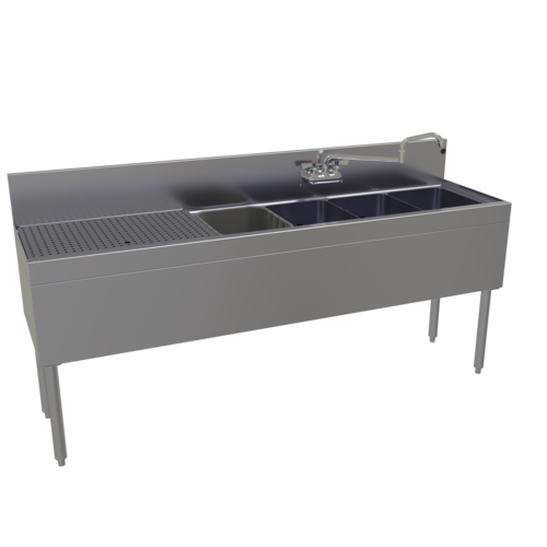 Glastender FSA-72R-S 72" Underbar Sink