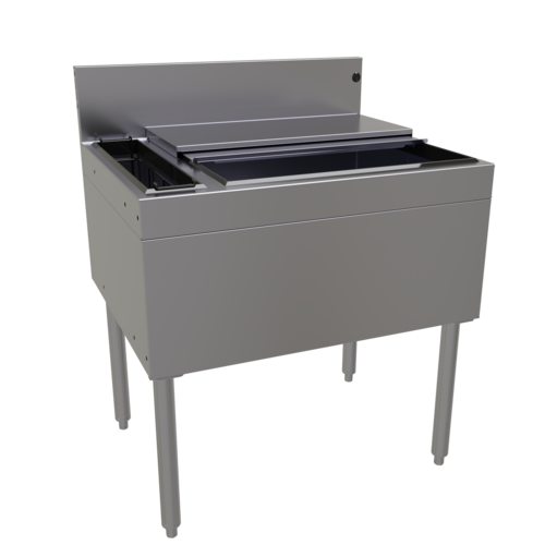 Glastender CBB-30L4-CP10 30" Underbar Ice Bin / Cocktail Station