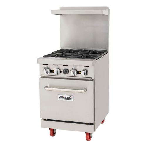 Migali C-RO4B-NG 24" Gas Restaurant Range