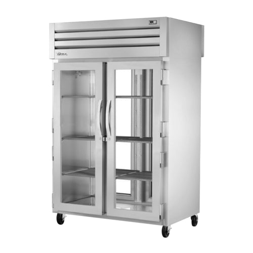 True STA2RPT-2G-2G-HC 52 5/8" 2 Section Glass Door Pass-Thru Refrigerator