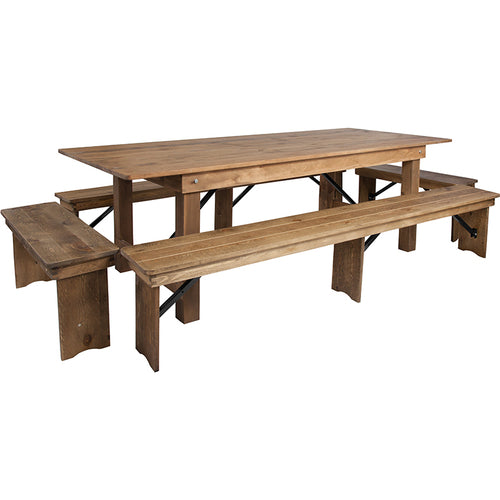 Flash Furniture XA-FARM-5-GG 96" Dining Table