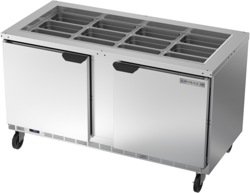 Beverage-Air SPE60HC-S 60 5/8" 2 Doors Sandwich / Salad Prep Table