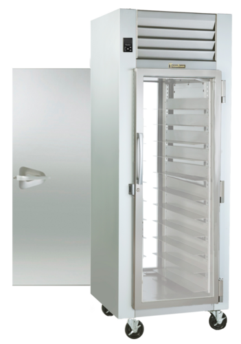 Traulsen RHT126WPUT-HHG 29 7/8" 1 Section Solid & Glass Door Pass-Thru Refrigerator