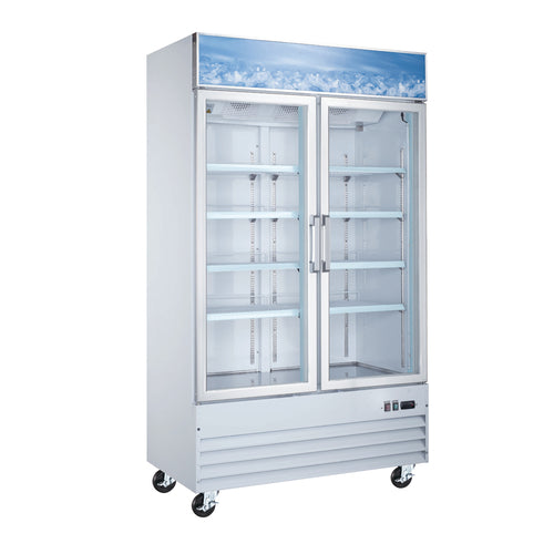Omcan 50031 49 1/4" 2 Section Freezer Merchandiser
