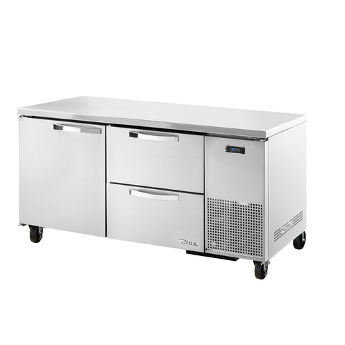 True TUC-67D-2-HC~SPEC3 67 1/4" Solid Door Undercounter Refrigerator