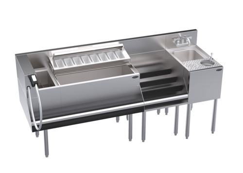 Krowne KR24-S74-10 74" Underbar Ice Bin / Cocktail Station