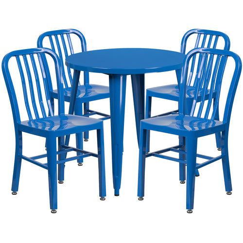 Flash Furniture CH-51090TH-4-18VRT-BL-GG Patio Dining Set