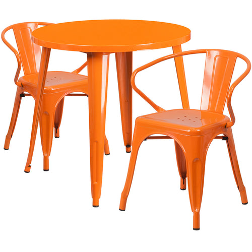 Flash Furniture CH-51090TH-2-18ARM-OR-GG Patio Dining Set